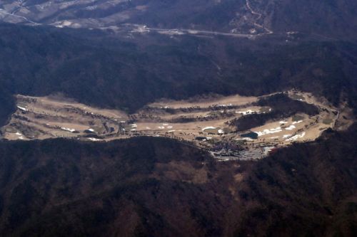 航拍星州萨德基地 基础工程进行中探测中国除西部之外导弹动态